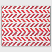 Chevron Zigzag Red Maroon Stripe Pattern Cadeaupapier (Vlak)