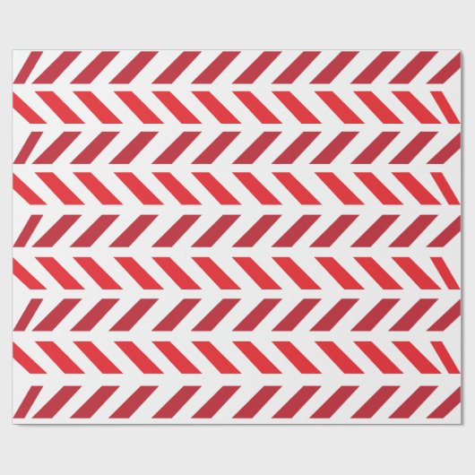Chevron Zigzag Red Maroon Stripe Pattern Cadeaupapier (Vlak)