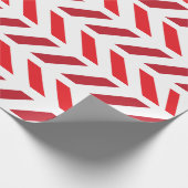 Chevron Zigzag Red Maroon Stripe Pattern Cadeaupapier (Hoek)