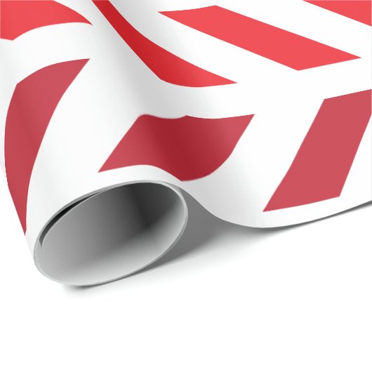 Chevron Zigzag Red Maroon Stripe Pattern Cadeaupapier (Rol Hoek)