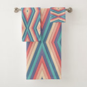 Chevron Zigzag Stripes Naadloos patroonpatroon Bad Handdoek (Insitu)