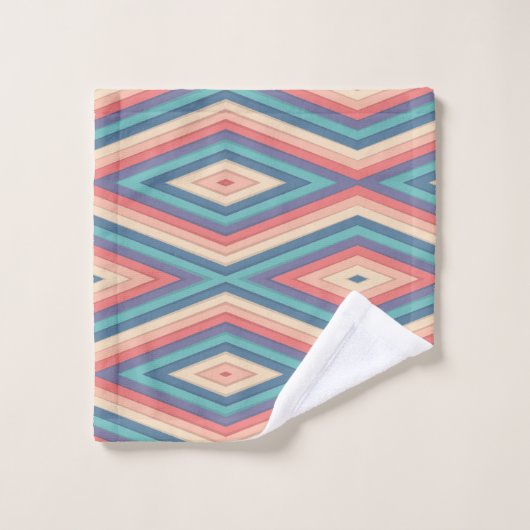 Chevron Zigzag Stripes Naadloos patroonpatroon Bad Handdoek (Wasdoekje)