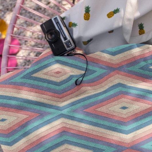 Chevron Zigzag Stripes Naadloos patroonpatroon Bad Handdoek