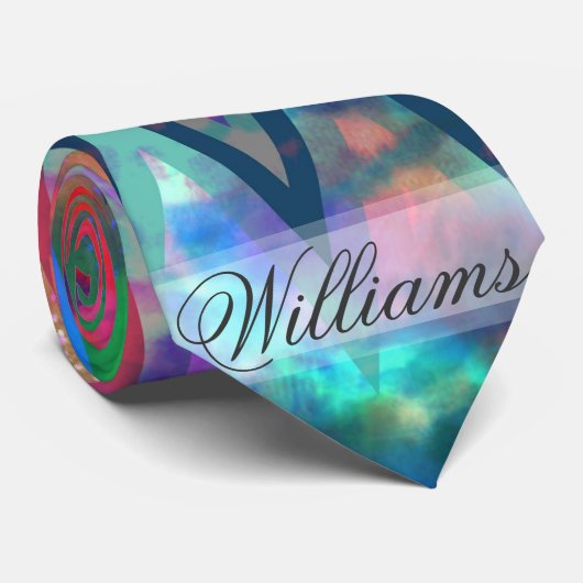 chevron zigzag stropdas-kleurstof faux waterverven stropdas (Opgerold)