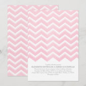 Chevron Zigzag Wedding Invitations Kaart (Voorkant / Achterkant)