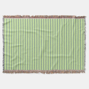 Chevron zigzagpatroon in groene blauwe kleuren deken