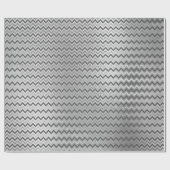 Chevron Zilver Grijs Strepen Lijnen Zig Zag Lux Cadeaupapier (Vlak)