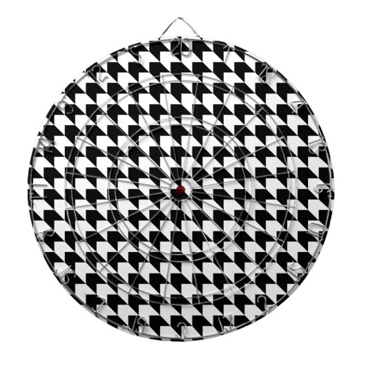 Chevron Zwart in Wit Dartbord (Voorkant)
