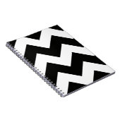 Chevron (Zwart & Wit) Notitieboek (Rechterzijde)
