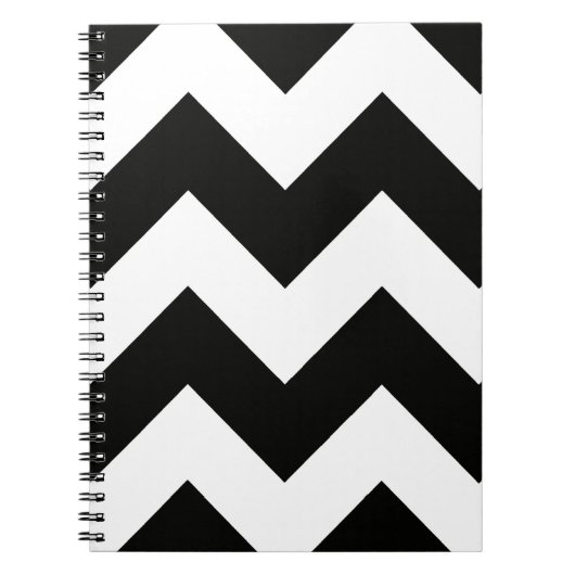 Chevron (Zwart & Wit) Notitieboek (Voorkant)