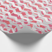 ChevronDalmatian Pink en White Cadeaupapier (Hoek)
