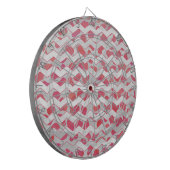 ChevronDalmatian Pink en White Dartbord (Voorkant Links)