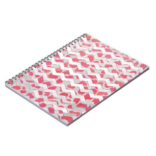 ChevronDalmatian Pink en White Notitieboek