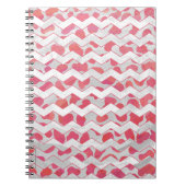 ChevronDalmatian Pink en White Notitieboek (Voorkant)