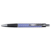Chevrons Blue White Fancy Pen (Achterkant)