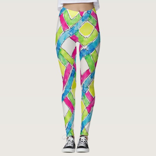 Chevrons, diamanten naadloos patroon leggings (Voorkant)