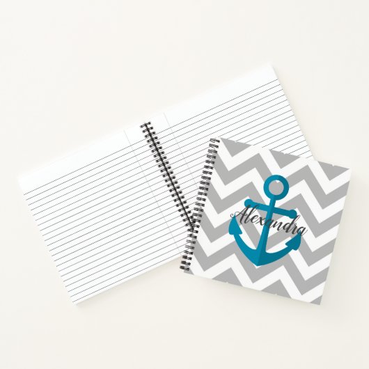 Chevrons en Anchor Notitieboek (Binnen)