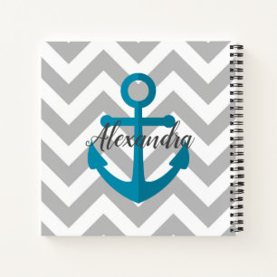 Chevrons en Anchor Notitieboek