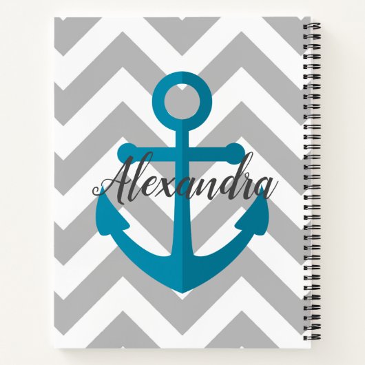 Chevrons en Anchor Notitieboek (Achterkant)