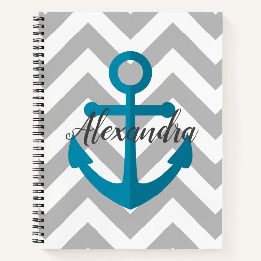 Chevrons en Anchor Notitieboek (Voorkant)