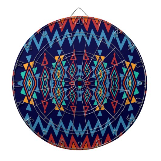 Chevrons en rhombus abstract ontwerp dartbord (Voorkant)