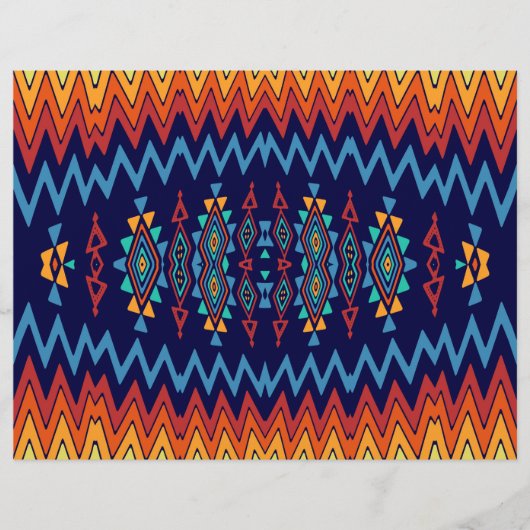 Chevrons en rhombus abstract ontwerp flyer (Voorkant)