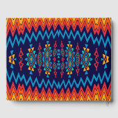 Chevrons en rhombus abstract ontwerp gastenboek (Achterkant)