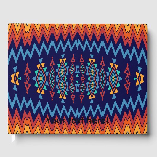 Chevrons en rhombus abstract ontwerp gastenboek (Voorkant)