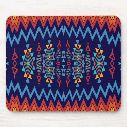 Chevrons en rhombus abstract ontwerp muismat (Voorkant)