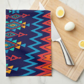 Chevrons en rhombus abstract ontwerp theedoek (Quarter Fold)