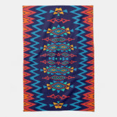Chevrons en rhombus abstract ontwerp theedoek (Verticaal)