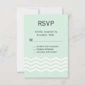 Chevrons op alkboard RSVP in munt (Achterkant)