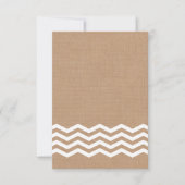 Chevrons op Burlap RSVP (Voorkant)