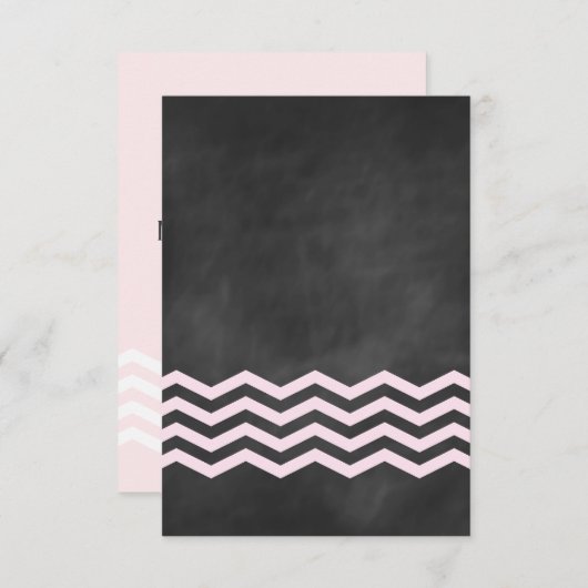 Chevrons op Chalk RSVP (Voorkant / Achterkant)
