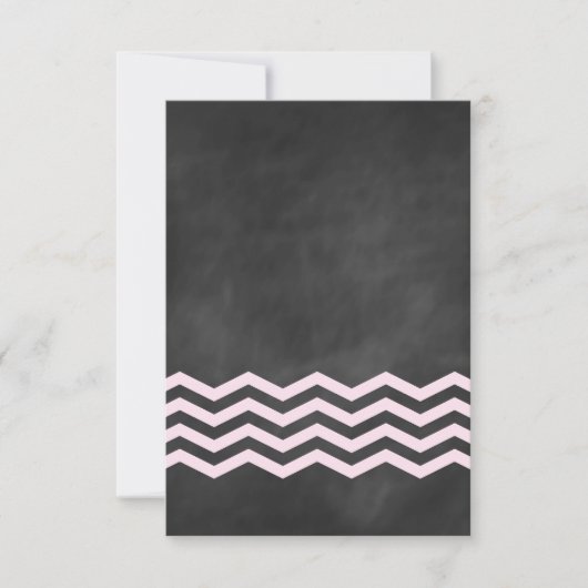 Chevrons op Chalk RSVP Kaartje (Voorkant)