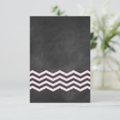 Chevrons op Chalk RSVP Kaartje (Staand voorkant)