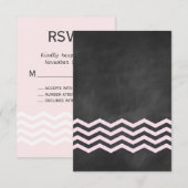 Chevrons op Chalk RSVP Kaartje (Voorkant / Achterkant)