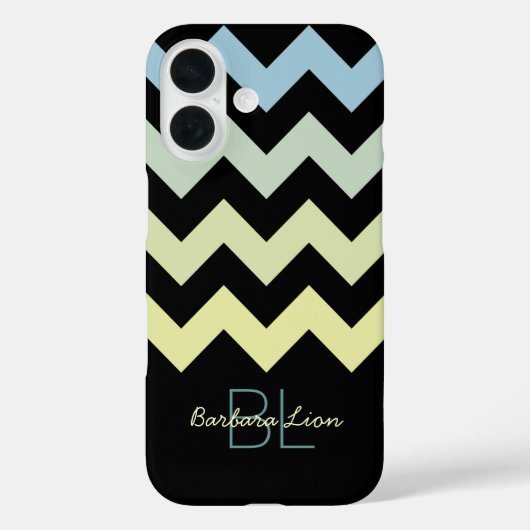 chevrons op zwart gepersonaliseerd Case-Mate iPhone case (Achterkant)