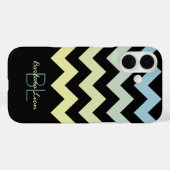 chevrons op zwart gepersonaliseerd Case-Mate iPhone case (Achterkant (horizontaal))