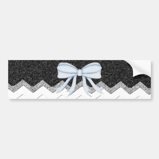 Chevrons Patroon Shower Feestje Kantoor Bestemming Bumpersticker (Voorkant)