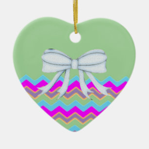 Chevrons Patroon Shower Feestje Kantoor Bestemming Keramisch Ornament
