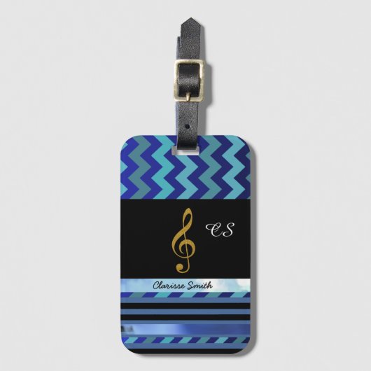 chevrons, strepen, muziek, genaamd bagagelabel (Voorkant (verticaal))
