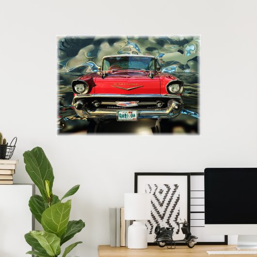 Chevy57Front Poster (Thuiskantoor)