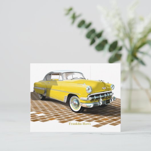 Chevy 1953 briefkaart (Staand voorkant)