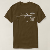 Chevy 3100 Antiek 1950 s die vrachtwagen ophalen v T-shirt (Design voorkant)