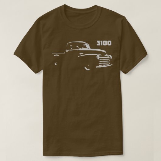 Chevy 3100 Antiek 1950 s die vrachtwagen ophalen v T-shirt (Design voorkant)