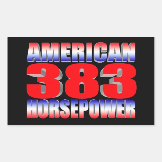 chevy 383 stroker rechthoekige sticker (Voorkant)