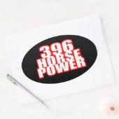 Chevy 396-paardenkracht ovale sticker (Envelop)