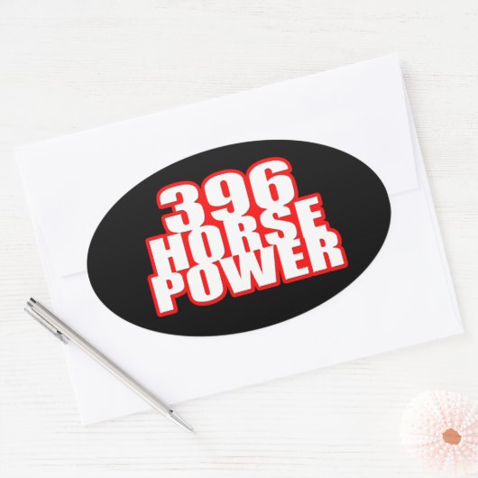 Chevy 396-paardenkracht ovale sticker (Envelop)