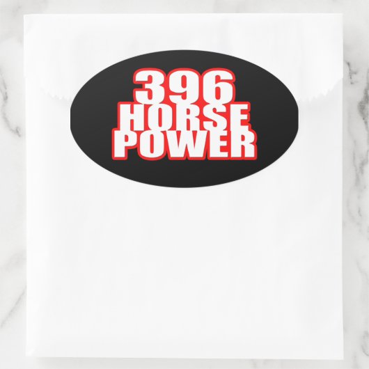 Chevy 396-paardenkracht ovale sticker (Tas)